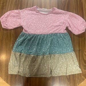 ODDY Pink Ribbed Knit Dress